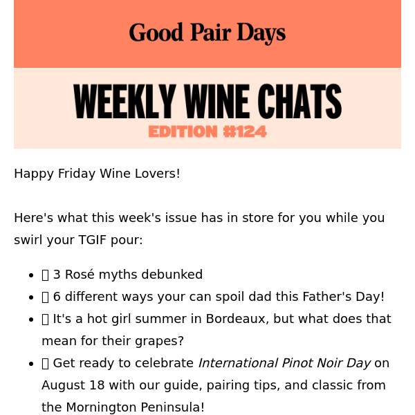 Weekly Wine Chats #124⛱