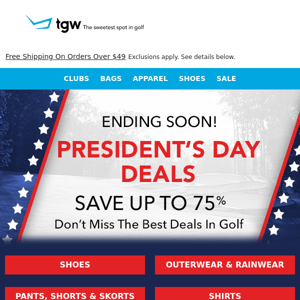 Hurry, President's Day Deals Won't Last Long + Email Exclusive Price Drops