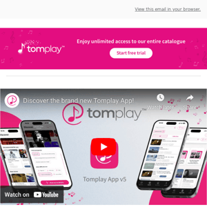 🎶 Discover the brand new version of our Tomplay app! 🚀