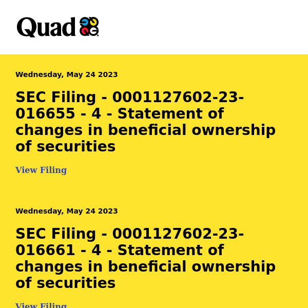 Quad SEC Alert