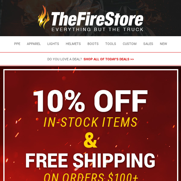 10% off in-stock items & get free shipping on orders $100+!