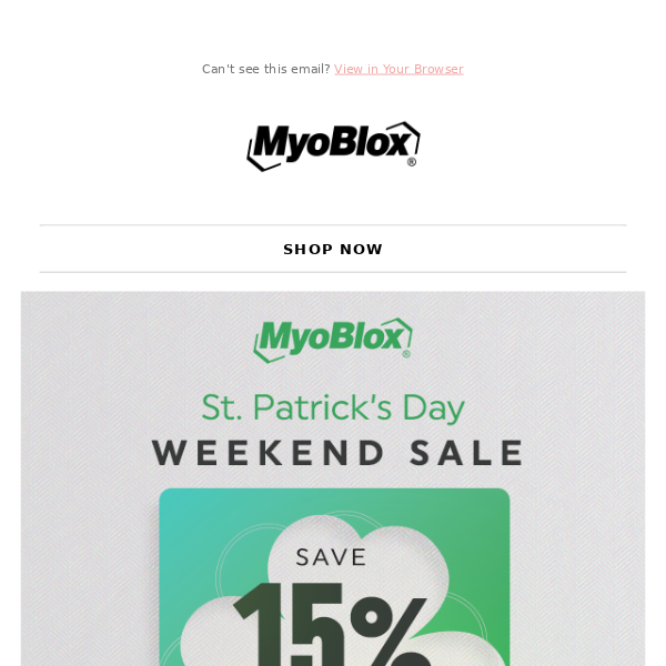 Unlock St. Patrick's Day Savings With 15% Off Site Wide...