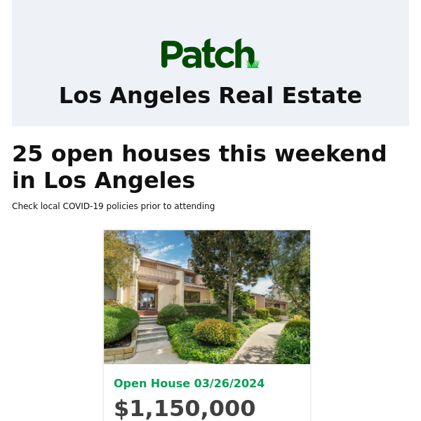 Weekly Real Estate Roundup in Los Angeles