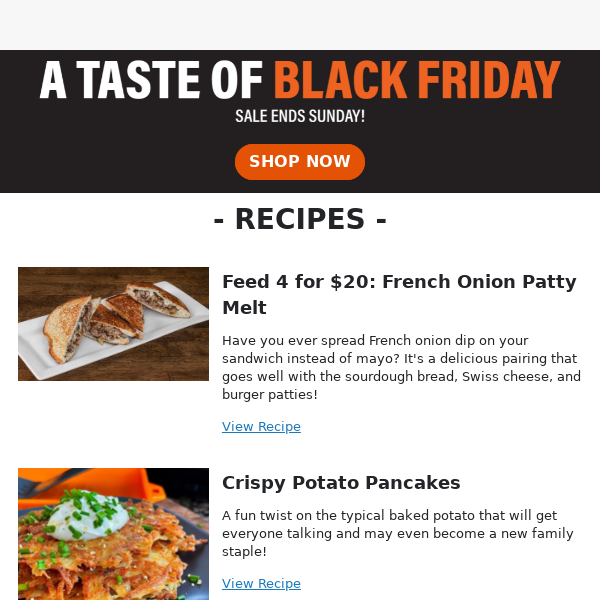 Weekly Recipe Roundup & Sneak Peek of Black Friday Deals Blackstone