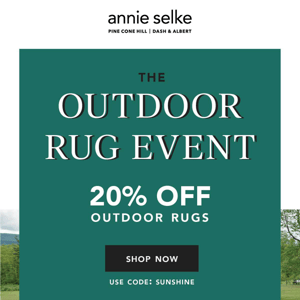Refresh Those Outdoor Rugs with 20% OFF