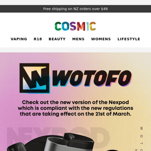 NEW! Wotofo Nexpod compliant device & refillable pod