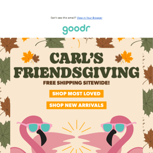 Friendsgiving Means Free Shipping!