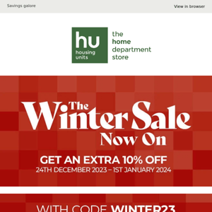 Boxing Day Bonus: Extra 10% Off - Shop our Winter Sale Now!