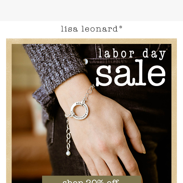 20% OFF IS {LIVE}: Sparkle and Shine with Lisa Leonard Jewelry!