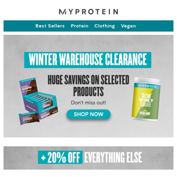 Time to stock up Myprotein NZ! Warehouse clearance sale 💪