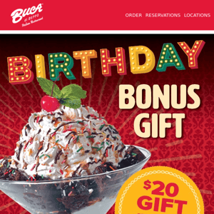 Buca di Beppo, Start Celebrating your Birthday Today - Gift Inside! 🎉