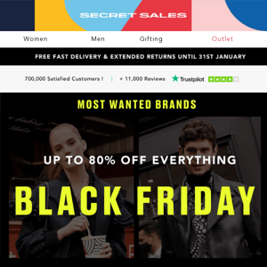 Why wait for Black Friday? Save up to 80% off today!