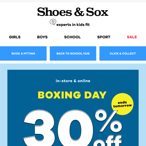!!BOXING DAY!! 30% OFF SITEWIDE