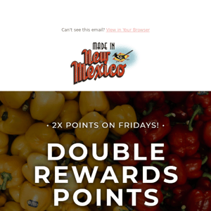 Double Rewards Day! 🌟 10 points per $ spent