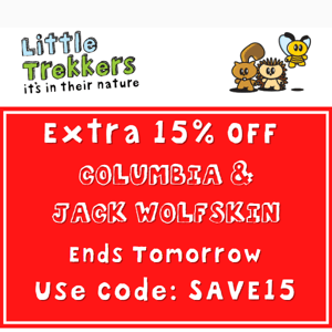 Last Chance! Extra 15% OFF Ends Tomorrow