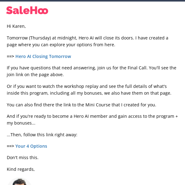 Hero AI Closing Tomorrow