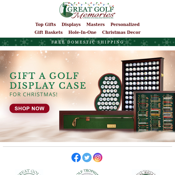 Golf Collectible Displays Are Ready To Ship!!