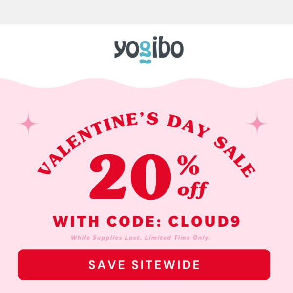 V-Day Sale: 20% Off SITEWIDE! 🚨