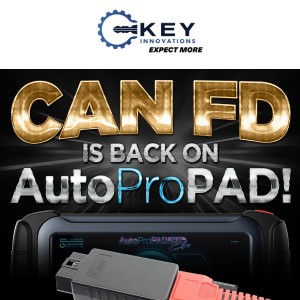 Sale Alert: CAN FD Returns to AutoProPAD!