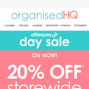 💥 Sale Now On: Get 20% Off with Afterpay! 💥