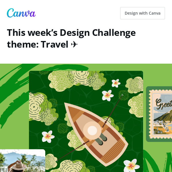 Now boarding: Your next #CanvaDesignChallenge ✈️