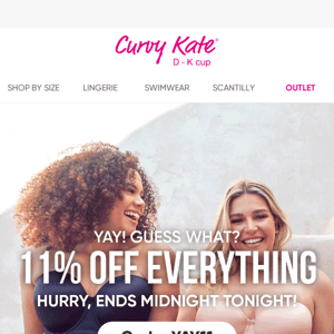11% OFF EVERYTHING! Your final day to save