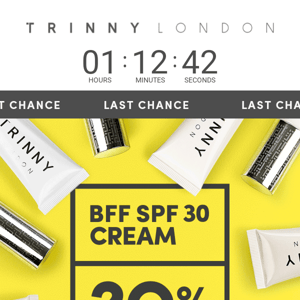 Last call: 20% off BFF SPF 30 Cream ⚡️