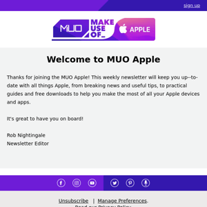 Welcome to MUO Apple!