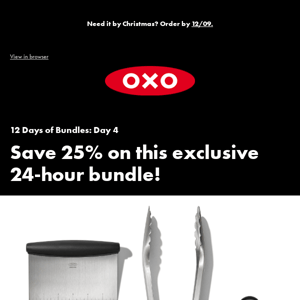 On the 4th day of bundles, OXO presents... 🎁🥞🍔