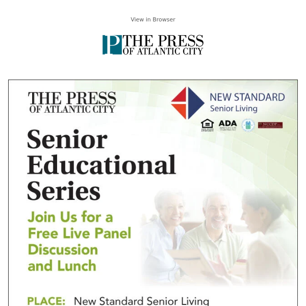 ADV: Senior Educational Series #2 - Free Lunch