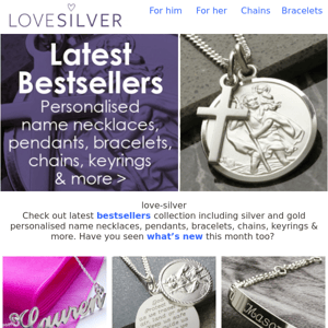 Latest Bestsellers – necklaces, chains, keyrings & more 💕