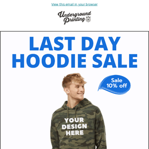 Last Day: 10% Off Black Friday Hoodie Sale!