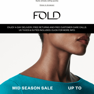 Up to 40% off Fold favourites