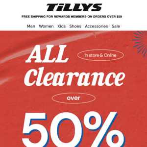 Over 50% Off 💥 ALL CLEARANCE - Time to SALE-abrate