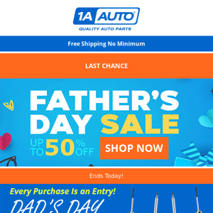 Last Chance to Win $1000 + Father's Day Sale Ends Today!