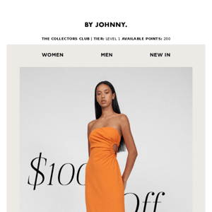 $100 OFF DRESSES.