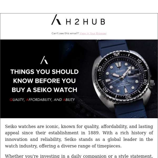 Things You Should Know Before You Buy A Seiko Watch