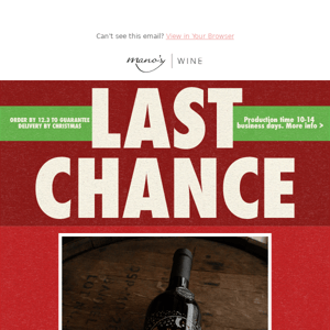 PSA: It's your last day to order your wine gifts!