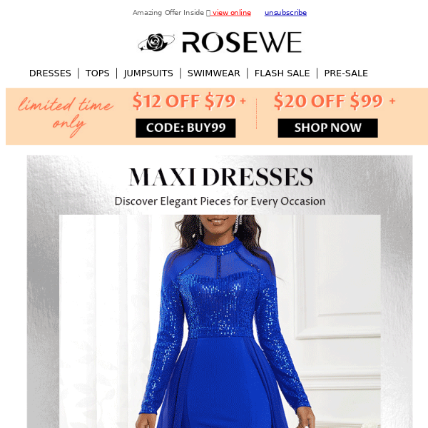 Rosewe royal hotsell blue dress