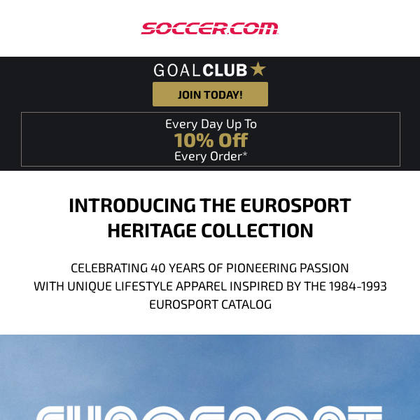 ⚽️ Celebrating 40 Years of Soccer: EUROSPORT Heritage Apparel Collection