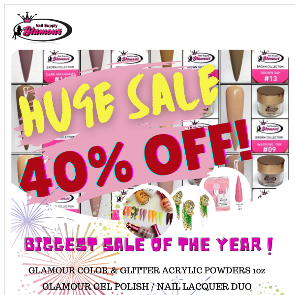 HUGE SALE 40%OFF POWDERS,GEL DUO,DECO!!!