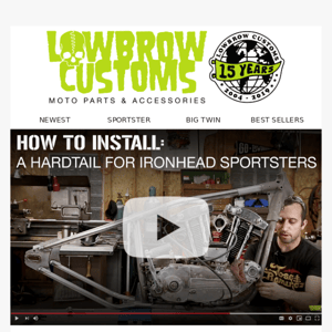 New Video! How to Hardtail an Ironhead Sportster in your home garage