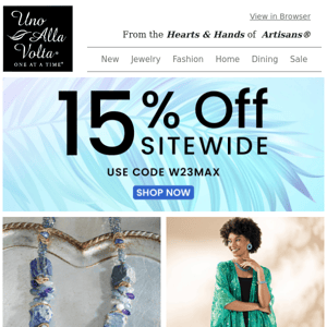 Last Call: 15% Off Sitewide