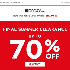 Up To 70% Off! Summer Clearance 📢