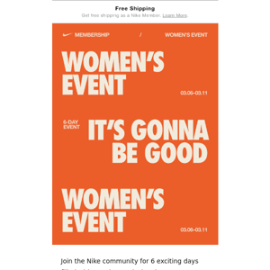You’re invited: Women’s Event 📬