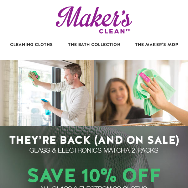 Glass Cloths Are Back In Stock - Save 10% Today