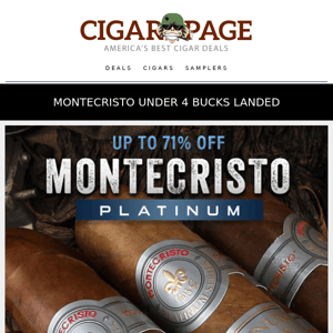 Montecristo Midnight Madness $3.99 party time!