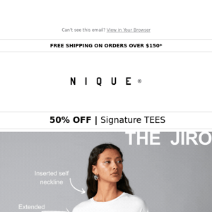 50% off selected Signature TEES