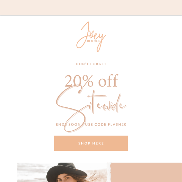 20% OFF SALE CONTINUES