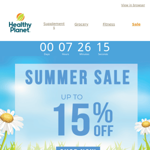 Few Hours Left | Summer Sale ☀ 15% OFF Coupon
